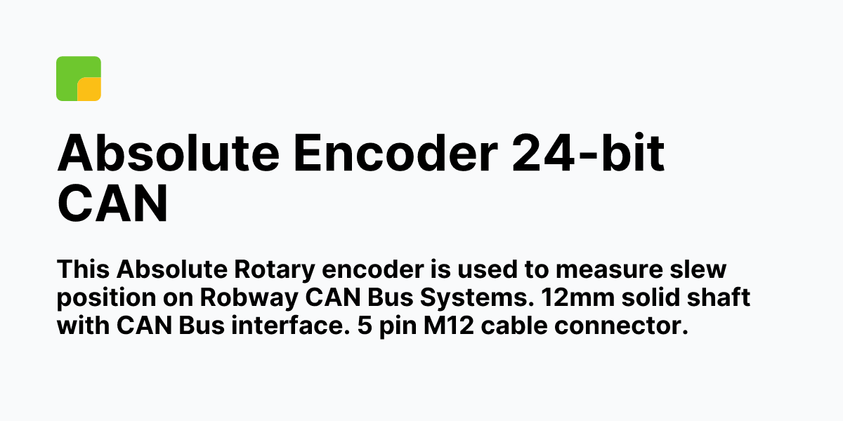 Absolute Encoder 24-bit CAN | Robway